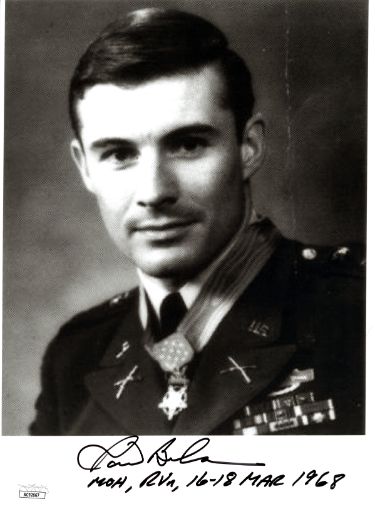 Paul Bucha Autographed Vietnam War Vintage B&W 8x11 Photo- JSA #AC92667- Medal of Honor/1968-Powers Sports Memorabilia