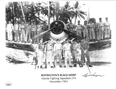 Ed Harper Autographed 1943 Pappy Boyington's Black Sheep 8.5x11 Photo- JSA #AC92688 (Corsair Pilot/VMF 214-1943 2nd Tour)-Powers Sports Memorabilia