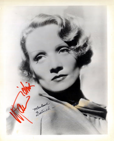 Marlene Dietrich Autographed B&W Vintage 8x10 Photo imperfect- JSA #M43116 (Hollywood Film Legend)-Powers Sports Memorabilia