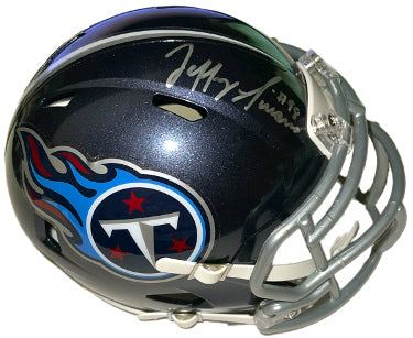 Jeffery Simmons Autographed Tennessee Titans NFL Speed Mini Helmet #98?Çô JSA Wintessed-Powers Sports Memorabilia