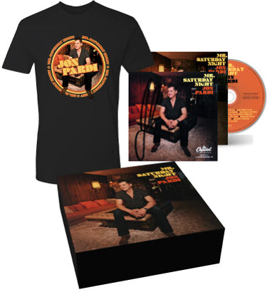 Jon Pardi Autographed 2022 Mr Saturday Night Capitol Records 4x4 Art Card, Album Cover Booklet/CD/T-Shirt Box Set?Çô JSA-Powers Sports Memorabilia