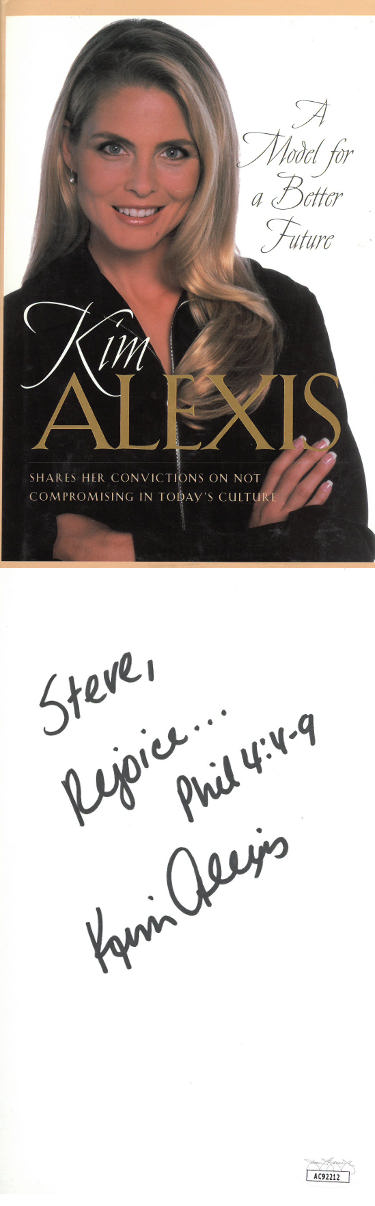 Kim Alexis Autographed A Model For A Better Future Hardcover Book To Steve- JSA #AC92212-Powers Sports Memorabilia