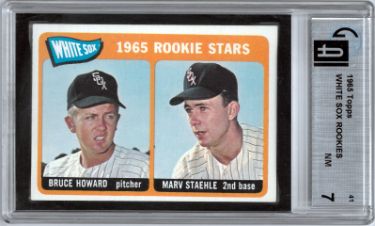 Bruce Howard & Marv Staehle 1965 Topps Chicago White Sox Rookie Stars Baseball Card #41- GAI Graded 7 NM-Powers Sports Memorabilia