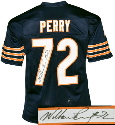 William Perry Autographed Chicago Navy TB Custom Stitched Pro Style Football Jersey #72 XL- JSA Witnessed-Powers Sports Memorabilia