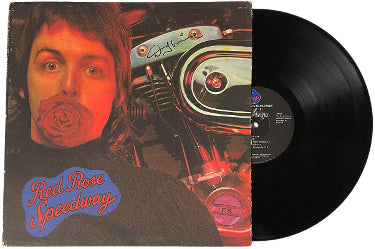 Denny Laine Autographed 1973 Wings Band Red Rose Speedway Album Cover/LP/Vinyl/Record- JSA #AF37159 (Paul McCartney)-Powers Sports Memorabilia