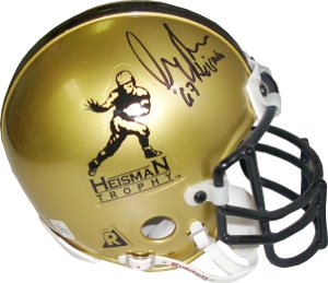 Gary Beban Autographed Heisman Authentic Gold Mini Helmet 67 Heisman (UCLA Bruins)- JSA Hologram #CC09402-Powers Sports Memorabilia