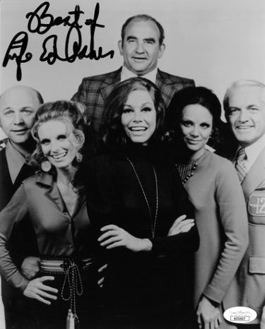 Ed Asner Autographed Mary Tyler Moore Show 8x10 Photo w/ Best of Life- JSA #AC92417-Powers Sports Memorabilia