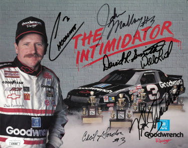 Intimidator/Childress Pit Crew Autographed 8x10 6 sigs JSA- Danny Chocolate Myers/David Smith/Kirk Shelmerdine/Gordon/Lind/Mulloy-Powers Sports Memorabilia