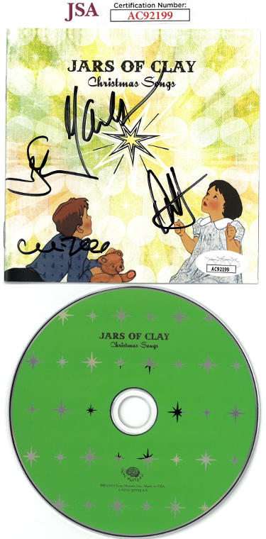 Jars of Clay Autographed 2007 Christmas Songs Album Cover Booklet w/CD & Case- JSA- 4 sigs Dan Haseltine/Charlie Lowell/Mason/Odmark-Powers Sports Memorabilia