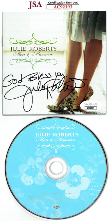 Julie Roberts Autographed 2006 Men & Mascara Album Booklet w/CD & Case God Bless You!- JSA #AC92193-Powers Sports Memorabilia