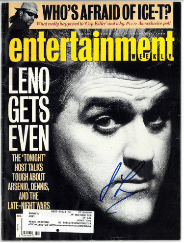 Jay Leno Autographed 1992 Entertainment Weekly Magazine (8/14/92)- COA (Tonight Show Host)-Powers Sports Memorabilia