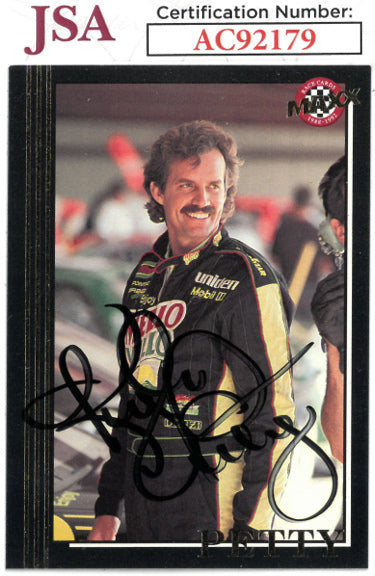 Kyle Petty Autographed 1992 NASCAR Maxx Card #42- JSA #AC92179 (On Card Auto)-Powers Sports Memorabilia