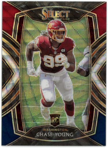 Chase Young 2020 Panini Select Club Level Rookie Card (RC) #264- 96/99 (Washington Commanders)-Powers Sports Memorabilia