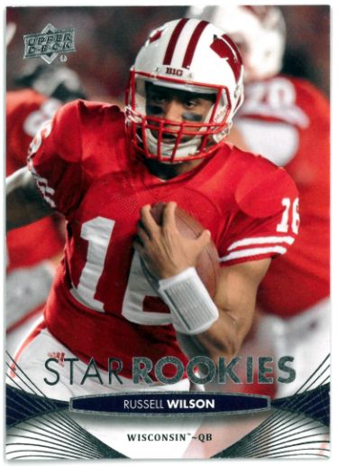 Russell Wilson 2012 Upper Deck Star Rookies Card (RC) #134 (Wisconsin Badgers/Denver Broncos)-Powers Sports Memorabilia