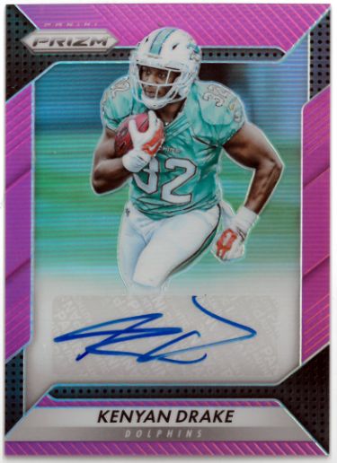 Kenyan Drake Autographed 2016 Panini Pink Prizm Rookie Card (RC) #RA-KDK (Miami Dolphins)-Powers Sports Memorabilia