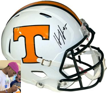 Hendon Hooker Autographed Tennessee Volunteers Riddell FS Rep Speed Dark Mode Helmet #5- JSA Signature Debut-Powers Sports Memorabilia