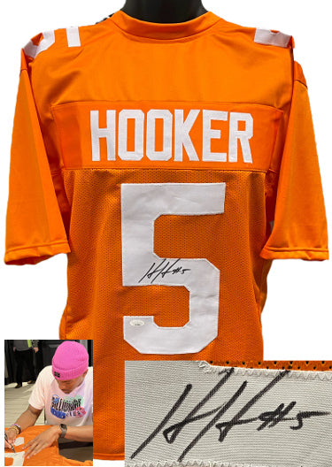 Hendon Hooker Autographed Tennessee Orange Custom Stitched College Football Jersey #5 XL- JSA Signature Debut-Powers Sports Memorabilia