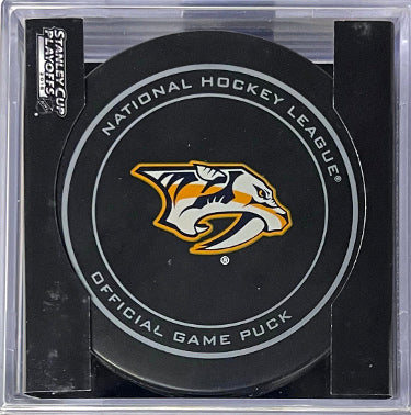 2015 Nashville Predators STANLEY CUP Playoffs Official Game Puck w/ Case ?ÇôNew/ NHL Sealed-Powers Sports Memorabilia