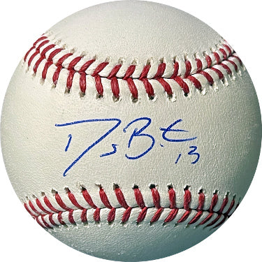 David Bote Autographed Rawlings Official Major League Baseball #13- MLB Hologram #VS998444 (Chicago Cubs)-Powers Sports Memorabilia