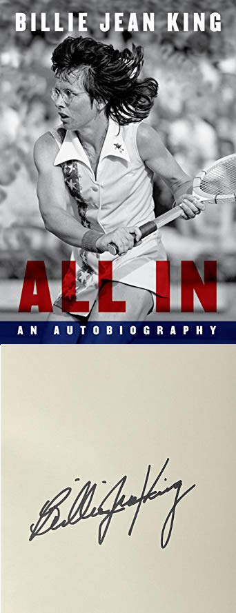 Billie Jean King Autographed 2021 All In: An Autobiography Hardcover Book- COA (Tennis #1/Federation Cup)-Powers Sports Memorabilia