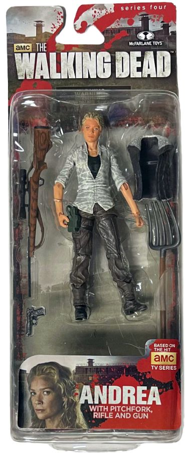 AMC The Walking Dead Andrea 5 inch Action Figure Series 4- McFarlane Toys-Powers Sports Memorabilia