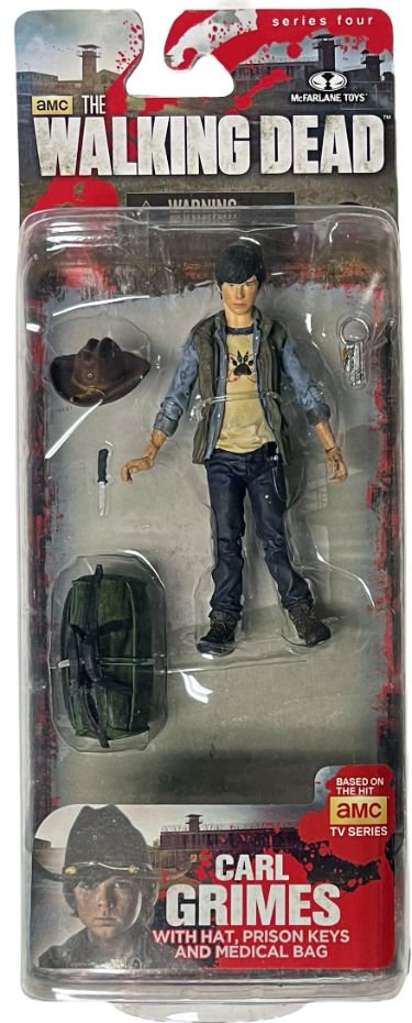 AMC The Walking Dead Carl Grimes 5 inch Action Figure Series 4- McFarlane Toys-Powers Sports Memorabilia