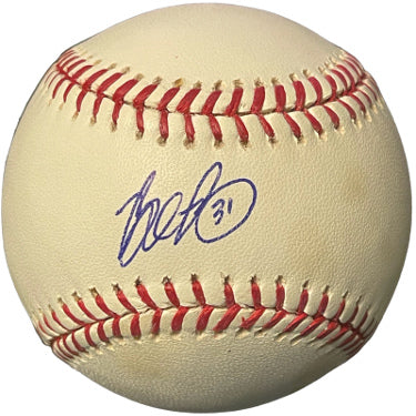 Brad Penny Autographed Rawlings Official Major League Baseball #31 tone spots (Dodgers/Marlins/Red Sox/Tigers)-Powers Sports Memorabilia