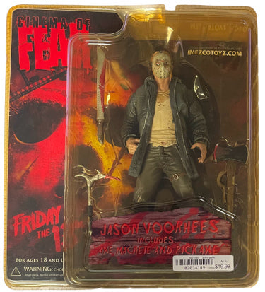 Jason Voorhees Mezco Toyz Cinema Of Fear Friday the 13th 7?ǥ Figure w/ Axe Machete & Pick Axe-Powers Sports Memorabilia