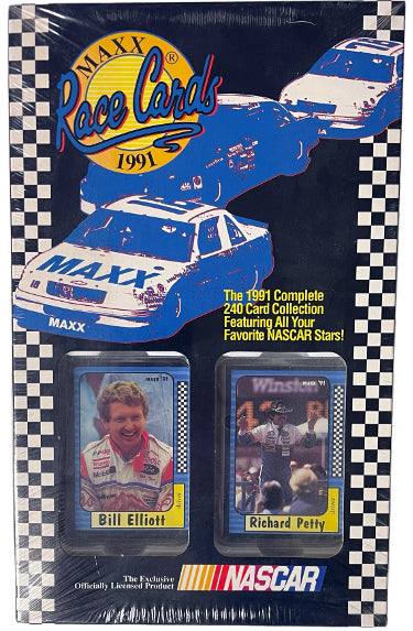 1991 MAXX Race Cards Complete 240 NASCAR Card Set Factory Sealed-Powers Sports Memorabilia