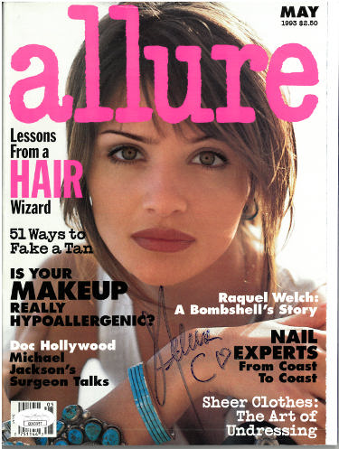 Helena Christensen Autographed Allure Full Magazine May 1993 imperfect/sig bleed- JSA #EE63357 (supermodel/no label)-Powers Sports Memorabilia