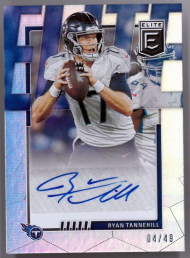 Ryan Tannehill Autographed 2020 Panini Donruss Elite Card #ES-RT- 04/49 (Tennessee Titans)-Powers Sports Memorabilia