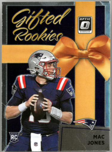 Mac Jones 2021 Donruss Optic Gifted Rookies Card (RC) #GR-6 (New England Patriots)-Powers Sports Memorabilia