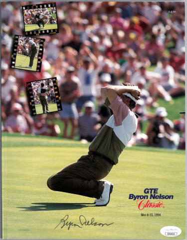 Byron Nelson Autographed 1994 GTE Byron Nelson Golf Classic Program- JSA #EE63422-Powers Sports Memorabilia