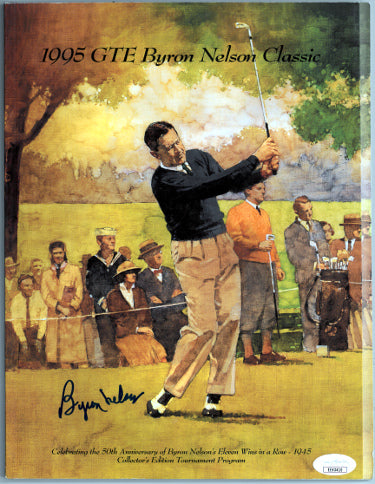 Byron Nelson Autographed 1995 GTE Byron Nelson Golf Classic Program- JSA #EE63422-Powers Sports Memorabilia