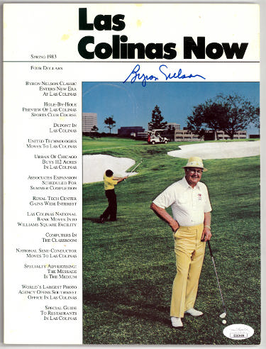 Byron Nelson Autographed 1983 Byron Nelson Golf Classic Los Colinas Now Program- JSA #EE63409-Powers Sports Memorabilia