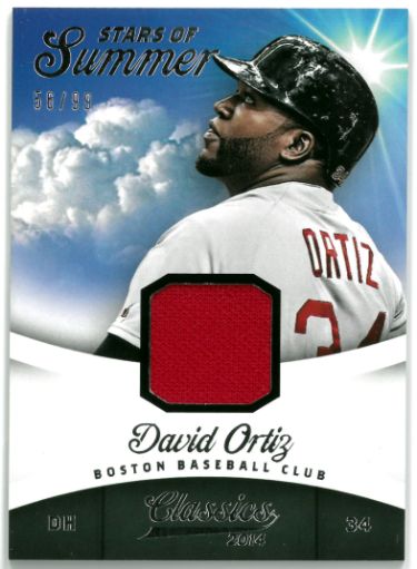 David Ortiz 2014 Panini Classics Stars of Summer Game-Used Material Card #10- 56/99 (Boston Red Sox)-Powers Sports Memorabilia