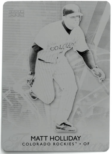 Matt Holliday 2006 Upper Deck Future Stars Black Printing Plate #25 One-of-One (Colorado Rockies)-Powers Sports Memorabilia
