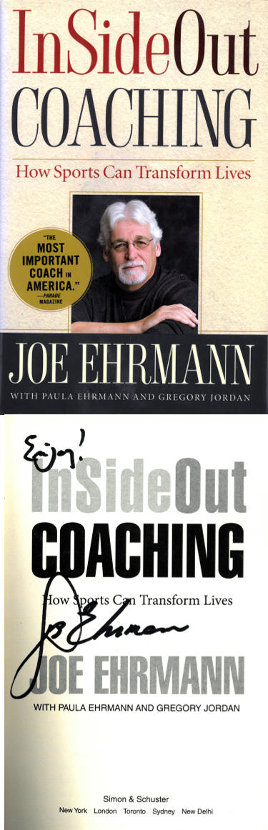 Joe Ehrmann Autographed 2011 InSideOut Coaching Hardcover Book w/ Enjoy- COA (How Sports Can Transform Lives)-Powers Sports Memorabilia