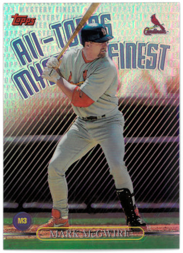 Mark McGwire 1999 All-Topps Mystery Finest Refractor Card #M3 (St. Louis Cardinals)-Powers Sports Memorabilia