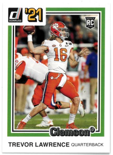 Trevor Lawrence 2021 Panini Chronicles Donruss Draft Picks Rookie Card #32 (Clemson/Jaguars)-Powers Sports Memorabilia