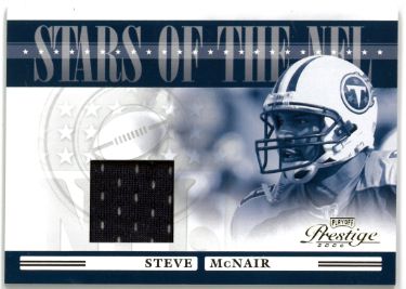 Steve McNair 2006 Donruss Playoff Prestige Stars of the NFL Game-Worn Jersey Card #NFL-34 (Tennessee Titans)-Powers Sports Memorabilia
