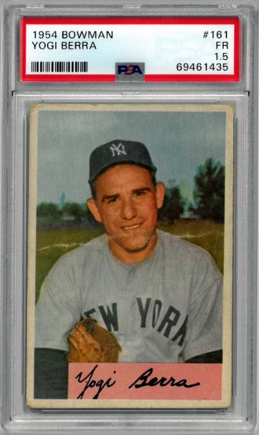 Yogi Berra 1954 Bowman Baseball Card #161- PSA Graded 1.5 FR (New York Yankees)-Powers Sports Memorabilia