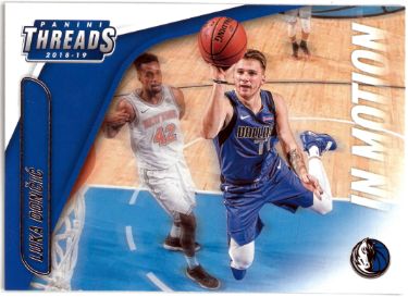 Luka Doncic 2018-19 Panini Threads in Motion Rookie Card (RC) #15 (Dallas Mavericks)-Powers Sports Memorabilia