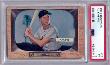 Al Kaline 1955 Bowman Baseball Card #23- PSA Graded 1 PR (Detroit Tigers)-Powers Sports Memorabilia