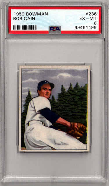 Bob Cain 1953 Bowman Baseball Card #236- PSA Graded 6 EX-MT (Chicago White Sox)-Powers Sports Memorabilia