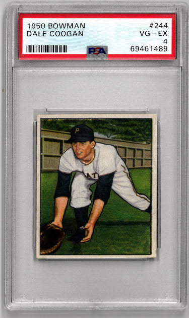 Dale Coogan 1950 Bowman Baseball Card #244- PSA Graded 4 VG-EX (Pittsburgh Pirates)-Powers Sports Memorabilia