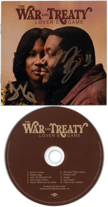 The War & Treaty dual Autographed 2023 Lover's Game Album Cover Booklet w/ CD & Case-COA (County Gospel/Americana)-Powers Sports Memorabilia