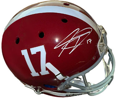 Kenyan Drake Autographed Alabama Crimson Tide Schutt NCAA Full Size Rep Helmet w/ #17 -Radtke Sports Holo-Powers Sports Memorabilia