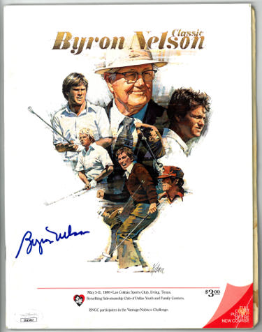 Byron Nelson Autographed 1986 Byron Nelson Golf Classic Program- JSA #EE63407-Powers Sports Memorabilia