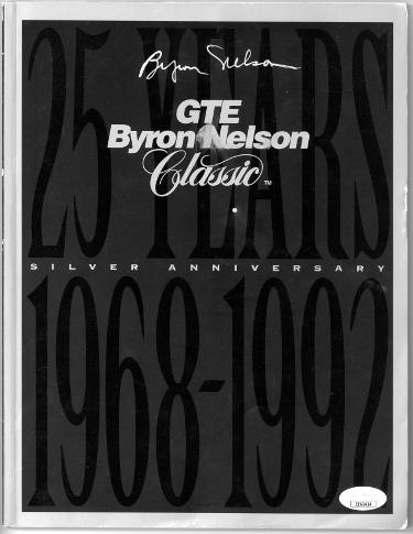 Byron Nelson Autographed 1992 GTE Byron Nelson Classic Golf Silver Anniversary Program imperfect- JSA #EE63414-Powers Sports Memorabilia